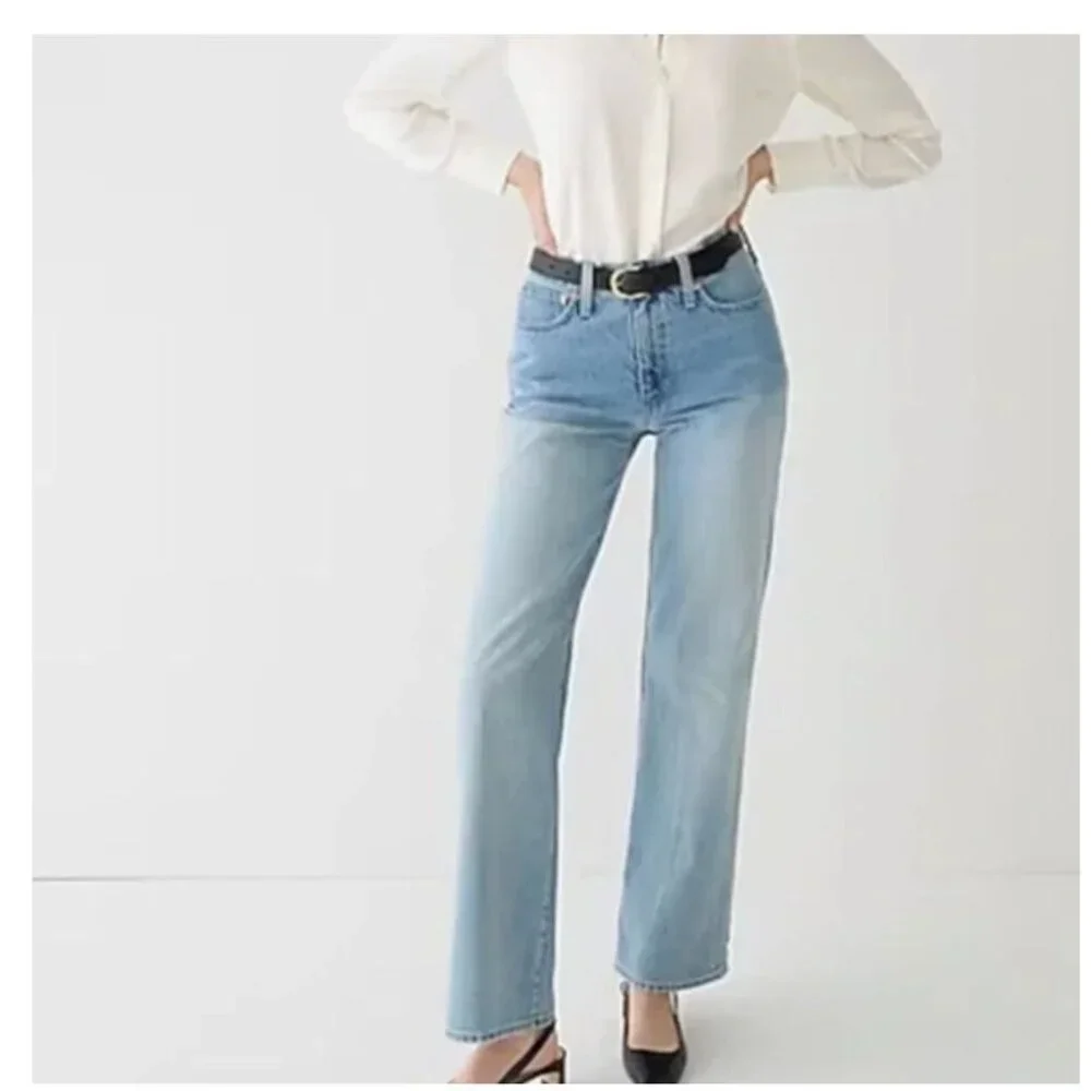 NWT J.Crew $138 Women's 29 High-rise '90s wide-leg Jeans Medium Wash "Sold Out" - Picture 3 of 14